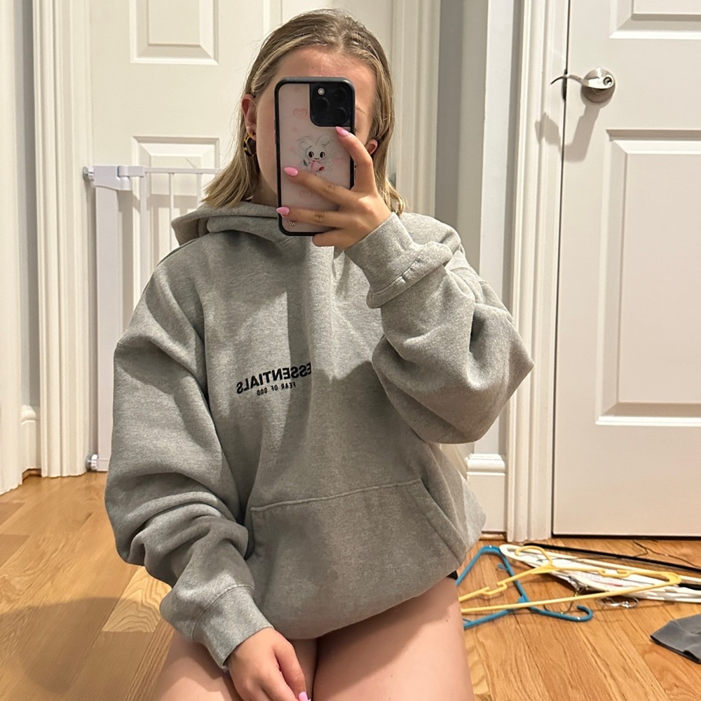 Authentic Essentials Oatmeal colored Hoodie